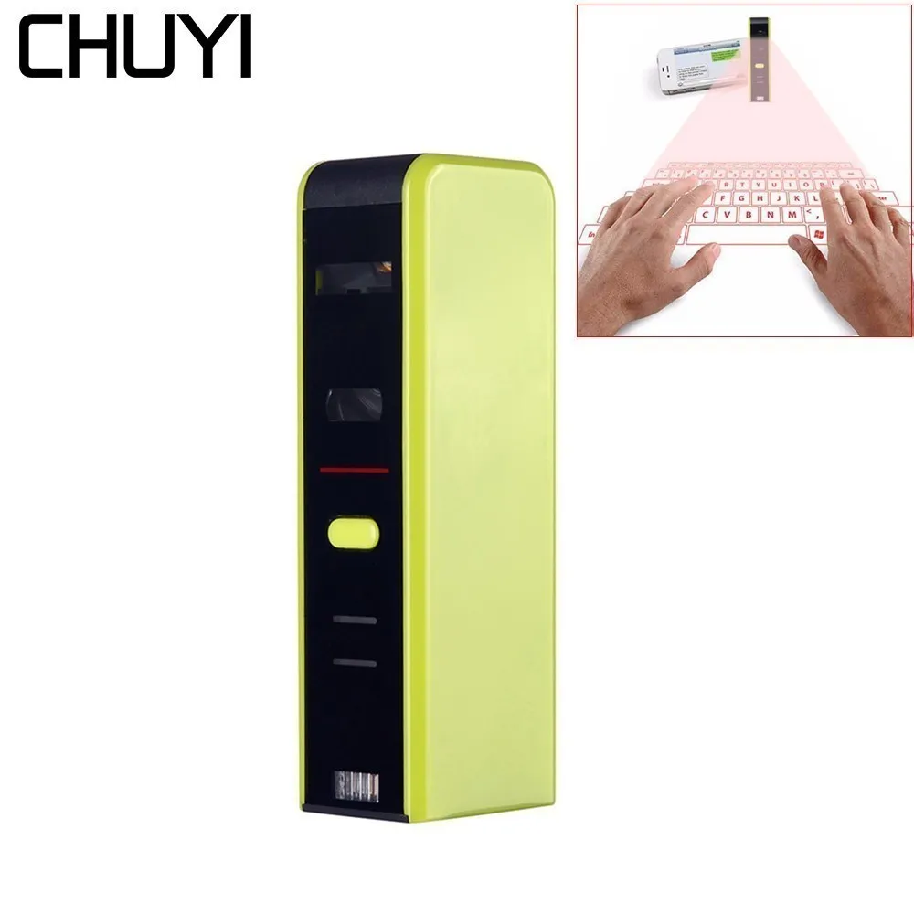 CHUYI Мини QWERTY клавиатура Bluetooth лазерная проекция Беспроводная виртуальная для Windows