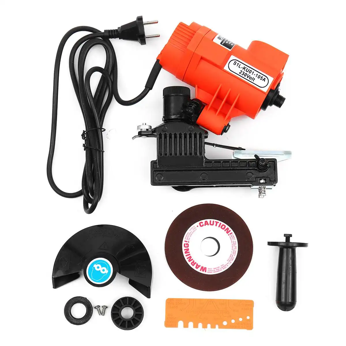 

85W Electric Chainsaw Chain Saw Blade Grinder Wheel Sharpener Tool Wheel Guard Ruler Woodworking Power Tools Kit 12V/220V