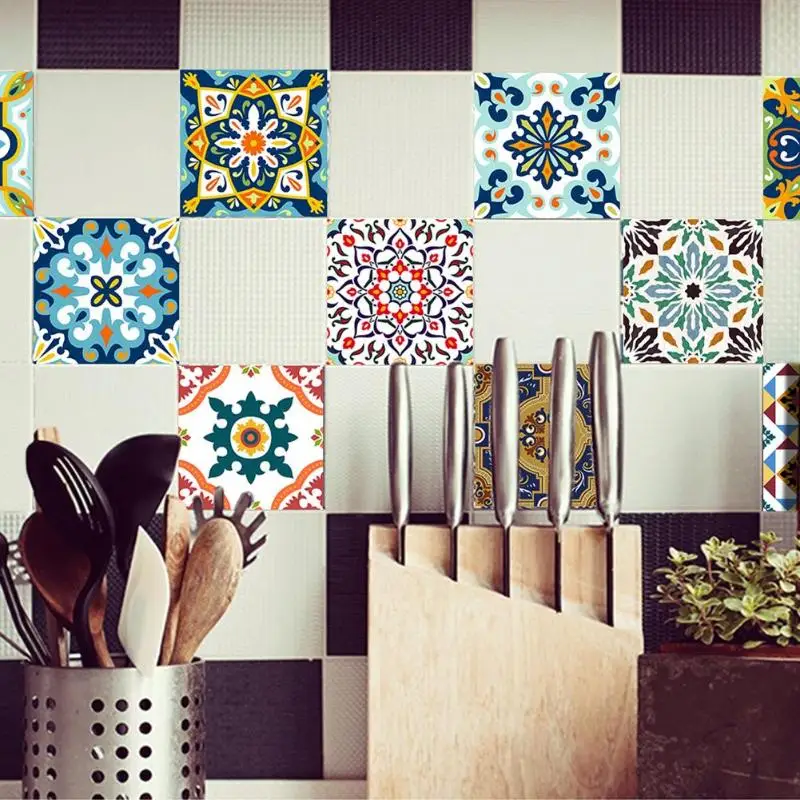 10pcs PVC Waterproof Film Wall Stickers Self-adhesive Background Tiles Decals Kitchen Decoration Wall Sticker Home Decor E5M1 10pcs PVC Waterproof Film Wall Stickers Self-adhesive Background Tiles Decals Kitchen Decoration Wall Sticker Home Decor E5M1