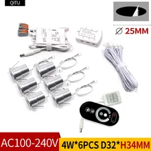 Точечный 6 шт./партия светодиодный прожекторы встроенный 110 V-220 V высокой мощности точечный светильник для магазинов одежды окна скрытая 4 вт мини-светильник