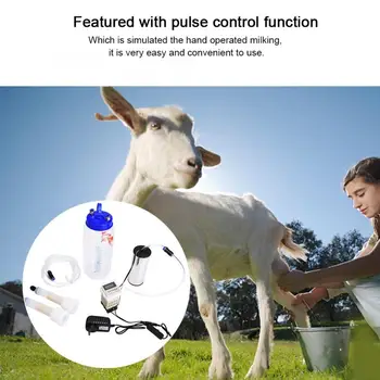 

100-240V AU Plug 2L Portable Electric Milking Machine with Pulse Controller for Cow Sheep Home Milk Tools