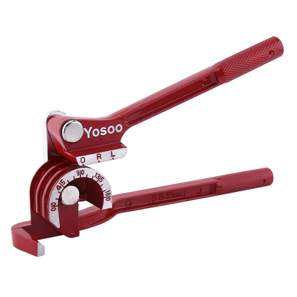 

Car Accessories Professional Manual Pipe Bender Adjustable 3 In 1 180 Degree 1/4" 5/16" 3/8" Pipe Bending Tool Red Color