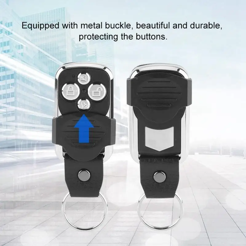 

433MHz RF Wireless Metal Buckle Learning Code Remote Control Transmitter For Controlling Garage Doors 100 Meter Control Distance