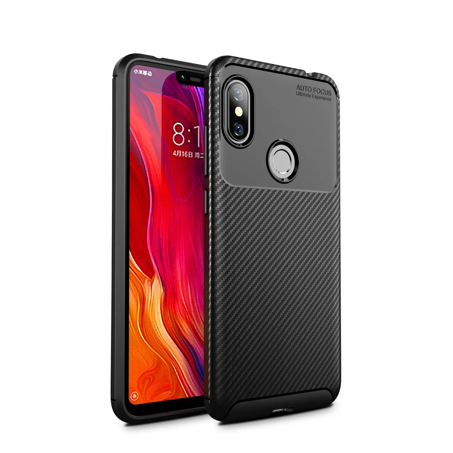 

For Xiaomi Redmi Note 6 Pro Case Armor Luxury Texture Anti-slip Hard PC+Soft TPU Silicone Case For Redmi Note 6 Case Shockproof