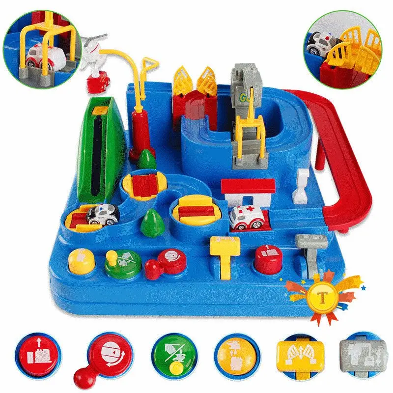

Interactive Toys For Children Rescue City Car Park Obstacle Course Driving Game Construction Vehicle Factory Garage Engineering