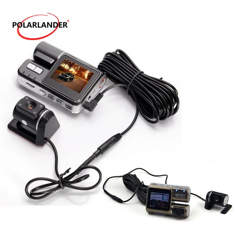 

High Quality and Hot sale Camcorder i1000 Car DVR HD 720P Dash Cam Dual Lens Dashboard Cameras Black Box Rear 2 Cam Vehicle