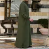 Fashion Muslim Clothing Thobe Jubba Mens Robe Long Sleeve Saudi Arab Thobe Kaftan Ropa Arabe Islamic Thobe Indian Dress Robe ► Photo 2/6