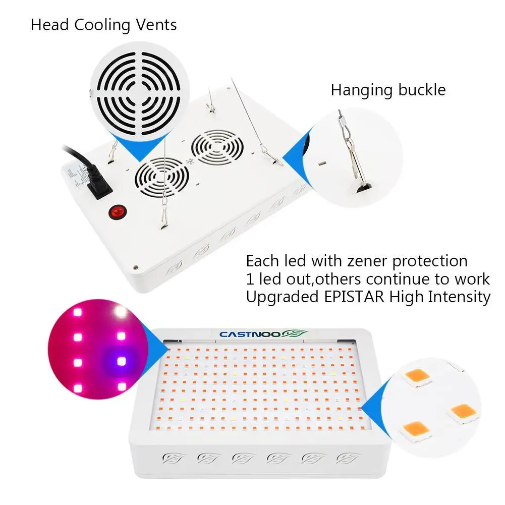 CASTNOO 500 W/1000 W светодиодный свет для выращивания полного спектра внутреннего Hydro