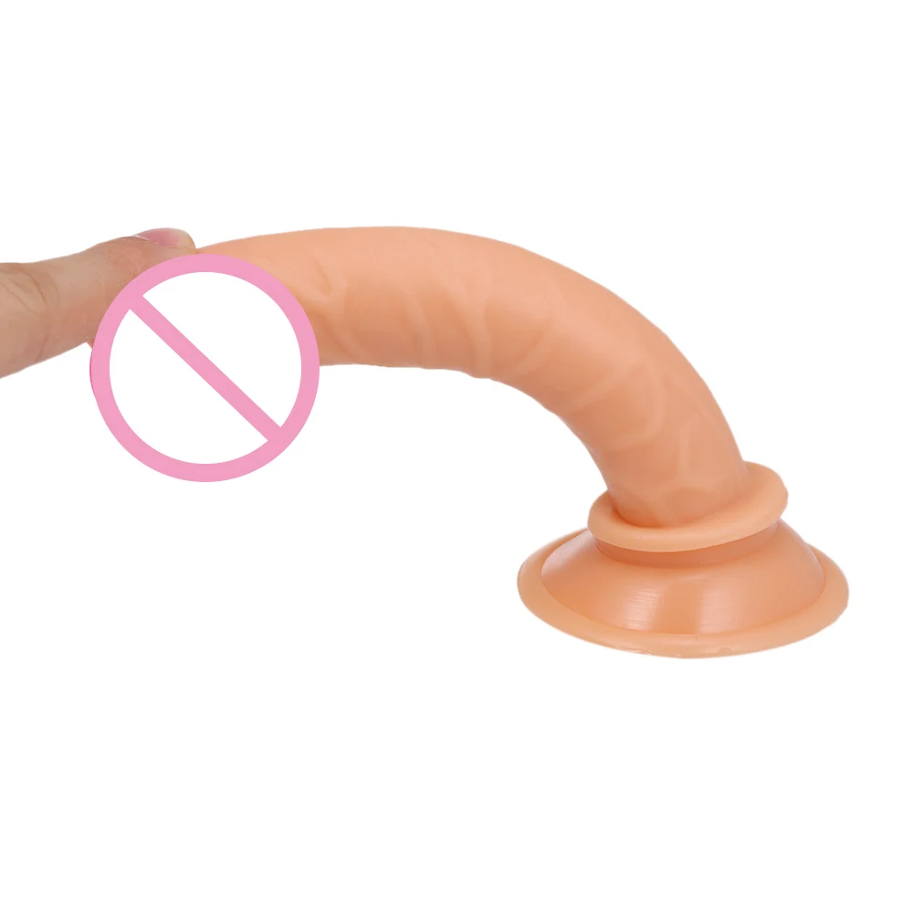Transparent Realistic Dildo & Anal Plug Dick Cock Butt Plug Real Penis With Strong Suction Cup Vagina Massager Sex Toy for Women