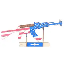 Головоломки 3D головоломки AK47 резинка модель DIY Детская игрушка для улучшения руки-на способности и творческие способности развивающие игрушки