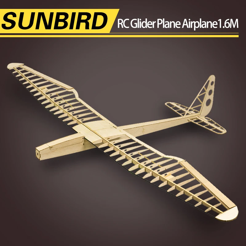 RC Glider Plane Sunbird Airplane Toy 1.6M Laser Cut Balsa Wood Airplane