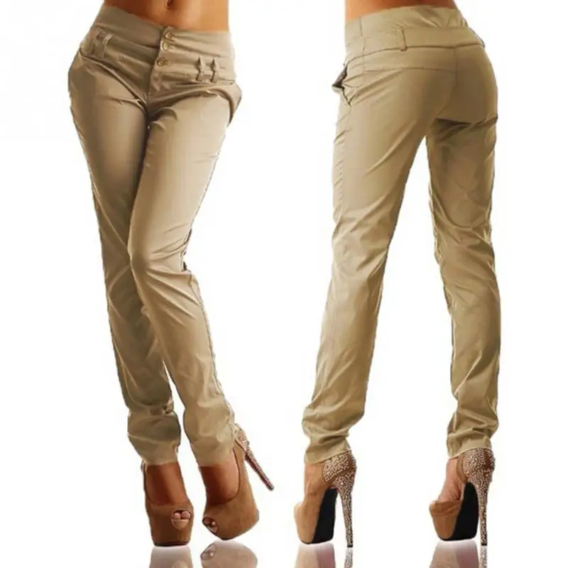 New Summer Elegant Women's Casual Pants OL Work Wear Slim Pencil Pants