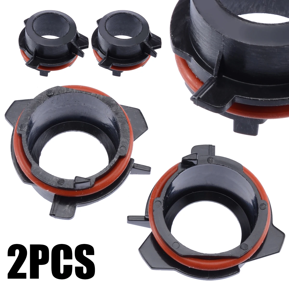 2x ABS H7 HID Xenon Lamp Bulb Conversion Adapter Holder for BMW E39-2 1997-2003