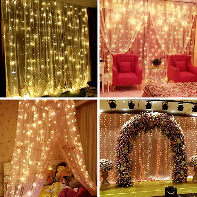 

Waterfall Window Curtain LED Fairy Lights Holiday Lighting Garden Ornaments Wedding Christmas Party Decoration Outdoor Indoor