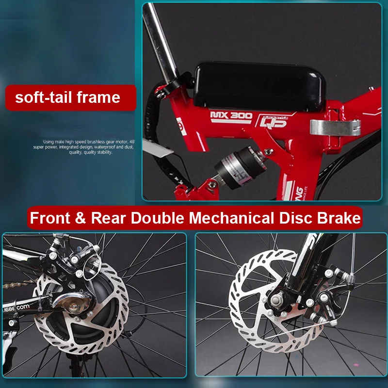 Flash Deal V 350 W / 500 W / 8 / 12.5ah Lithium Battery Of The Electric Bicycle, Folding Electric Bike Mtb Mountain Bike Bicycle (type E) 5