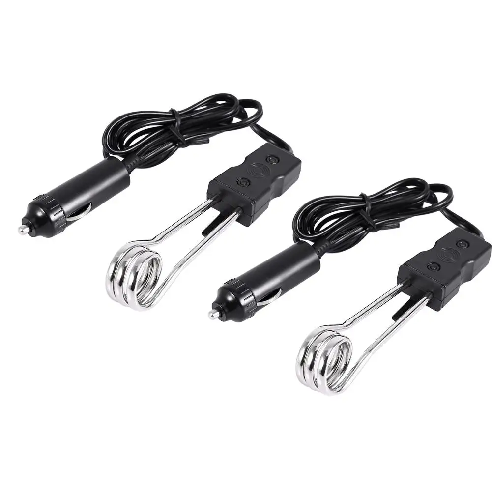

12V Portable Electric Car Immersion Water Heater for Traveling Camping Picnic Mini Boiler Hot Water Coffee Immersion Travels
