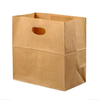 

Multifunctional Reusable Durable Biodegradable Kraft Paper Bags With Handles For Lunch Packing Bread Sandwich Bag