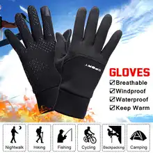 Унисекс рыболовные уличные велосипедные перчатки теплые противоскользящие термальные сенсорный экран ветрозащитная водонепроницаемая, Лыжный спорт мотоцикл Мужчины Женщины Спорт