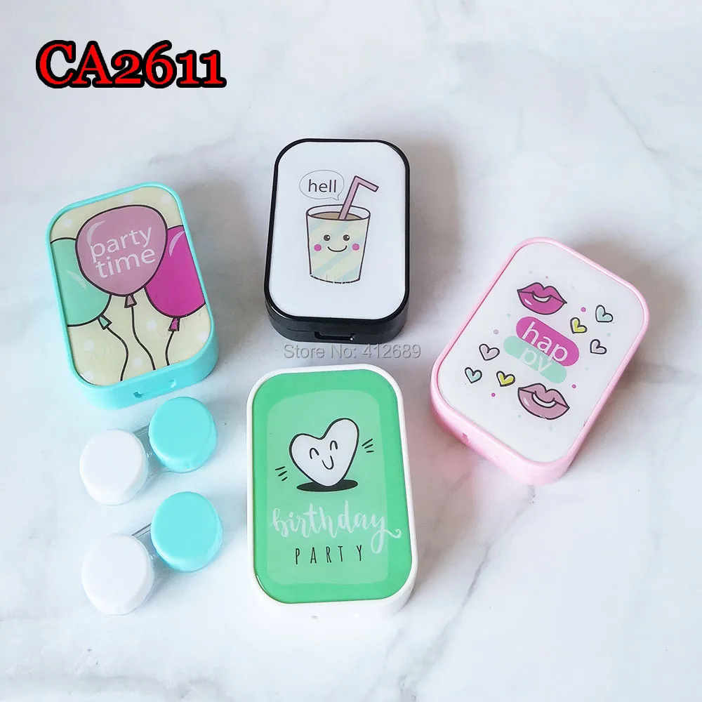 

contact lens case colorful balloon 2pairs travel box CA2611