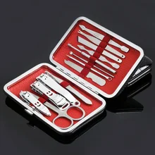 Компанией dhl 200 комплекты 13 в 1 шт инструментов для ногтей комплект для стрижки, уход за ногтями Набор, педикюр, ножницы, пинцет, Ножи утилита палочка для ушей, маникюрный набор