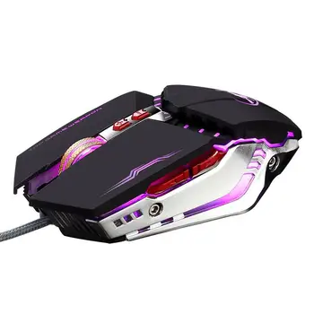 

HobbyLane Wired Gaming Mouse T9 4000 dpi Professional 8 Button Optical USB Computer Mouse Silent Mouse for PC d25