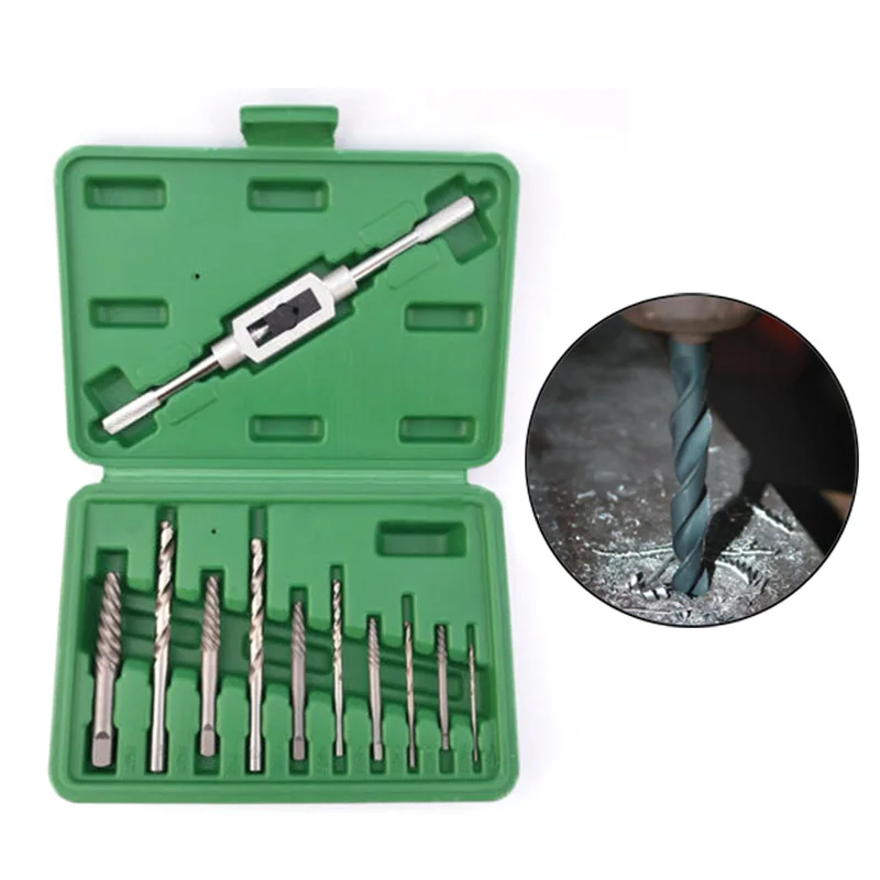 

11pcs/Set Damaged Broken Screw Extractor Drill Bit Bolt Stud Remover Tool Kit for M3-M3.5/M4-M4.5/M5-M7/M8-M9/M10-M12