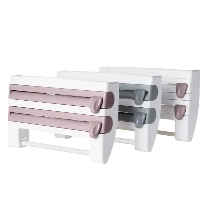 

Kitchen Seasoning Storage Rack Fresh-keeping Film Shelf Wall Hanging Holder