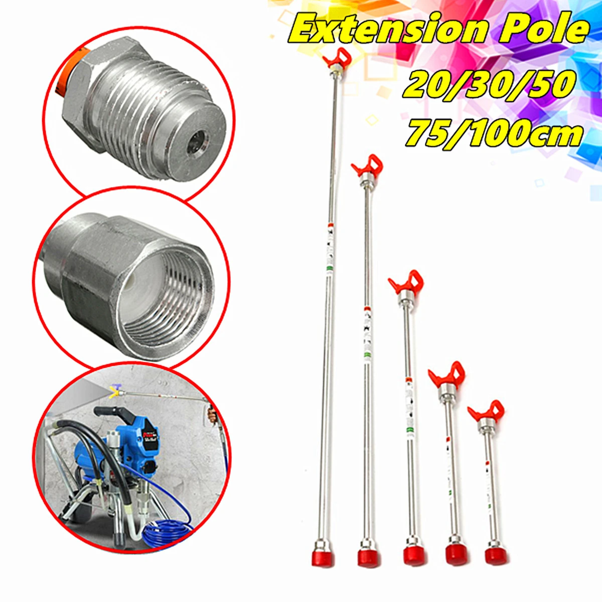 Paint Sprayers & Accessories 50CM Sprayer Extension Rod Airless Paint