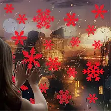 

27pcs/set Snow Flakes Window Stickers Christmas Window Stickers Christmas Window Wall Decals Xmas Christmas Decoration