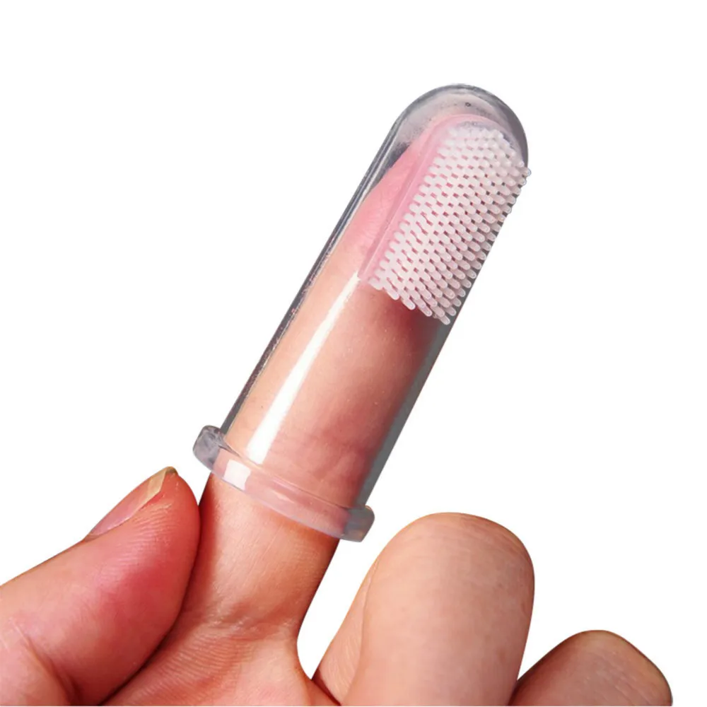 

1 Pcs Super Soft Finger Toothbrush Pet Teeth Clening Brush Dog Cat Bad Breath House Tartar Teeth Care Pet Dog Cleaning Supplies