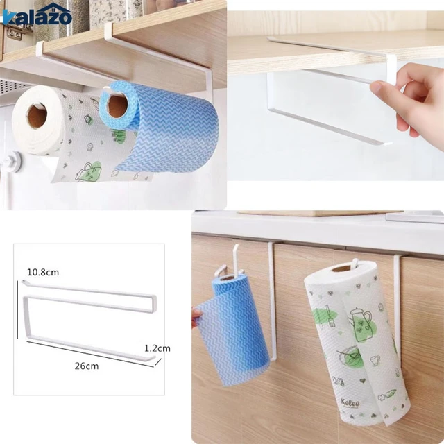 Special Price Iron Kitchen Tissue Holder Hanging Bathroom Toilet Roll Paper Holder Towel Rack Kitchen Cabinet Door Hook Holder Organizer