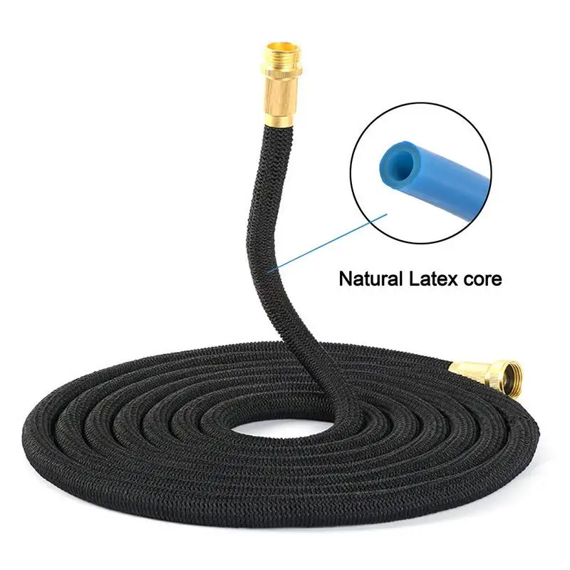 

50FT/100FT Latex Hose Magic Plastic Flexible Expandable Watering Pipe For Garden Backyard Watering Car Pets Washing