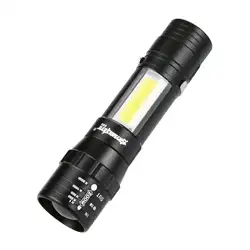 Портативный 4 режима COB светодиодная USB зарядка мини фонарик Работа Zoom Focus Torch Light лампа фонарь высокое качество фонарик