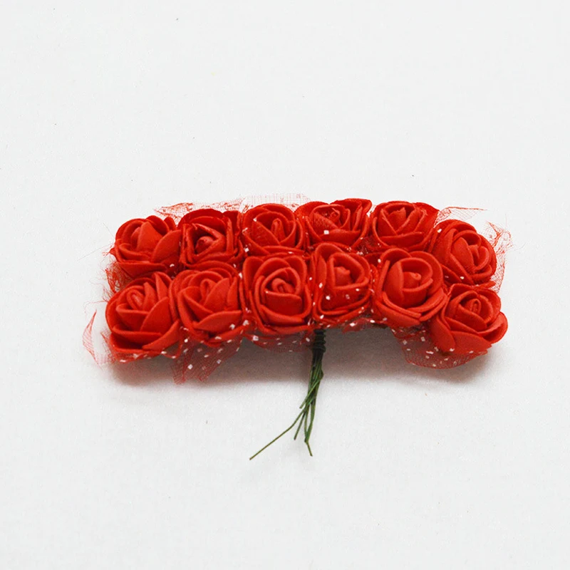 144 шт 2,5 см мини пены розы, искусственные цветы дома Свадебное Оформление автомобиля искусственные розы для рукоделия Букет Многоцветный