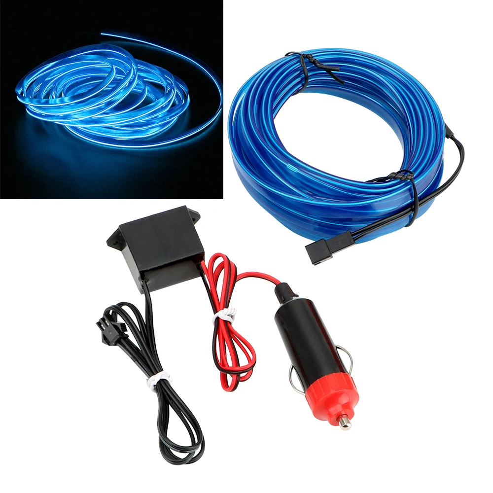 FORAUTO 5 Meters Car Interior Lighting Auto LED Strip EL Wire Rope Auto Atmosphere Decorative Lamp - 32996314400 FORAUTO 5 Meters Car Interior Lighting Auto LED Strip EL Wire Rope Auto Atmosphere Decorative Lamp - 32996314400