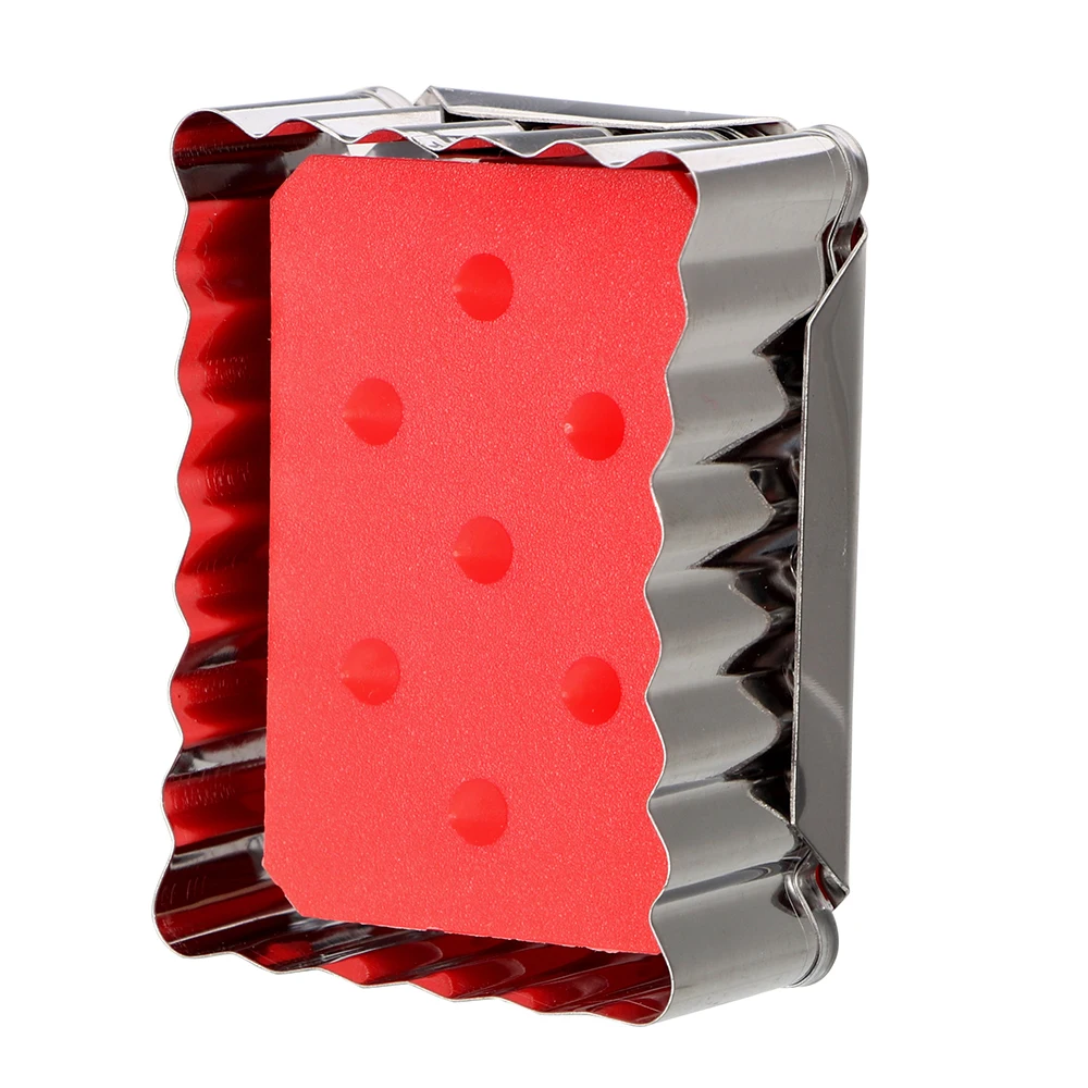 Pastry Decorating Mould Fondant Pressed Cookie Mold Baking Tools Stainless Steel Plunger Cookie Cutter Square Biscuit Cutter 1pc cookie cutter baking mold cookie mould cookie printing mold fondant cutter baking decorating tools