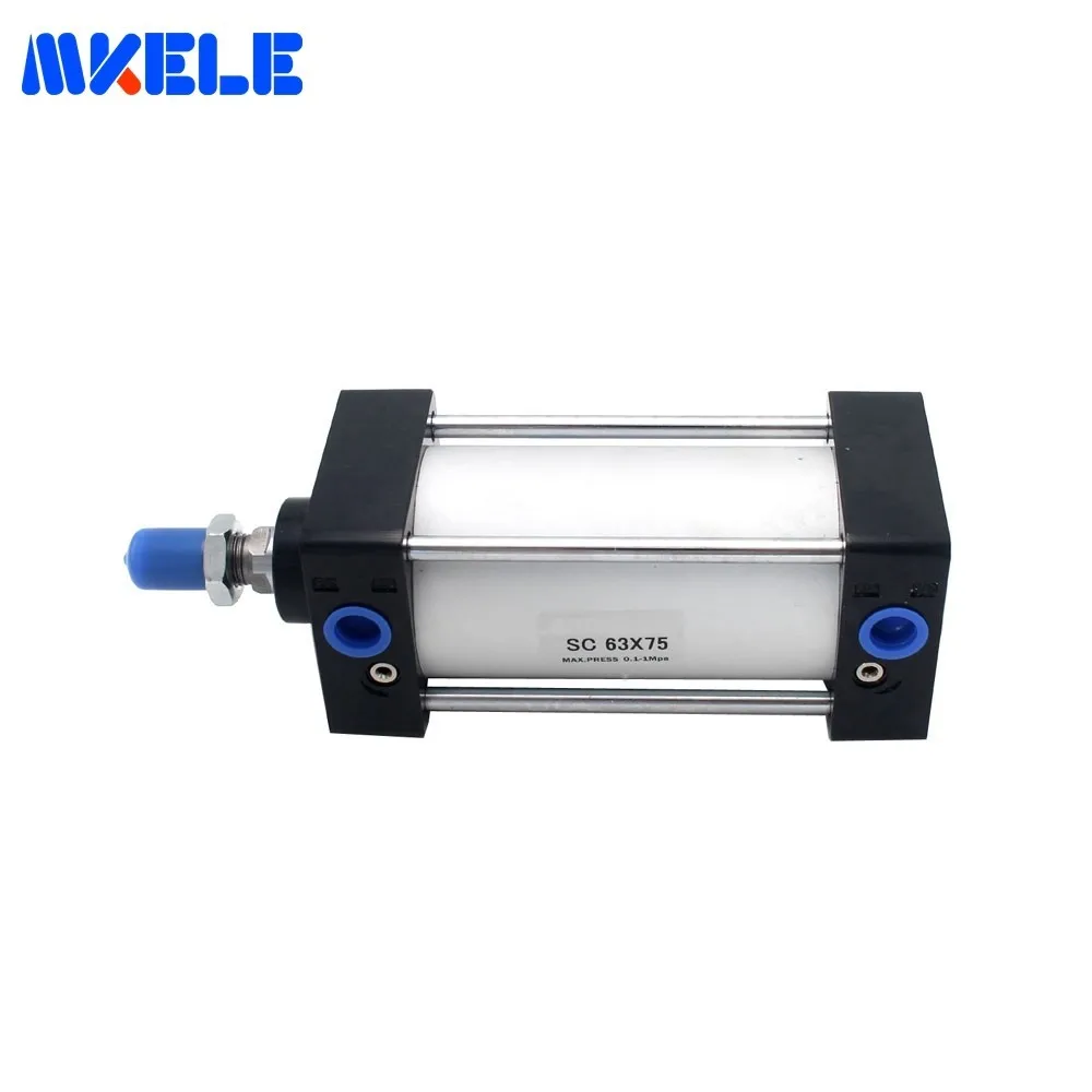 

Mini Pneumatic Cylinder Double Acting 63mm Bore 75mm Stroke Aluminium Alloy Air Cylinder SC63-75 Free Shipping Makerele