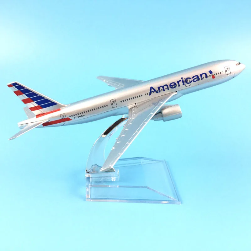 

16cm Plane Model Airplane Model American Boeing 777 Aircraft Model Diecast Metal Airplanes Model 1:400 Plane Toy Gift Free