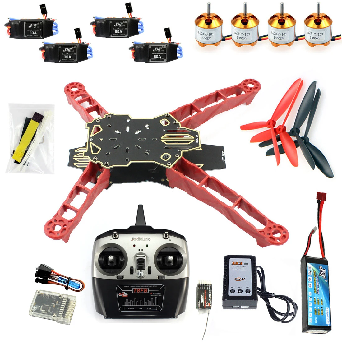 

Full Set Q330 Frame RadioLink T6EHP-E Transmitter QQ Super Controller Motor ESC for DIY RC DroneRacer Aircraft F11797-I