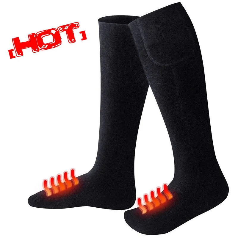 Уличные носки для холодной погоды с электрическим аккумулятором, теплые носки для ног, нагреватель для подледной рыбалки, обувь для обуви, для женщин и мужчин