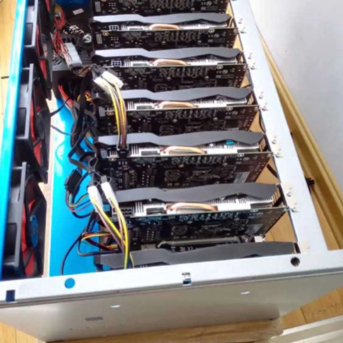 DIY 63cm*36cm*33cm For 4 Fans 6-8 GPU Crypto-currency Stackable Open Air Mining Rig Frame Miner Case ETC BTH Steel