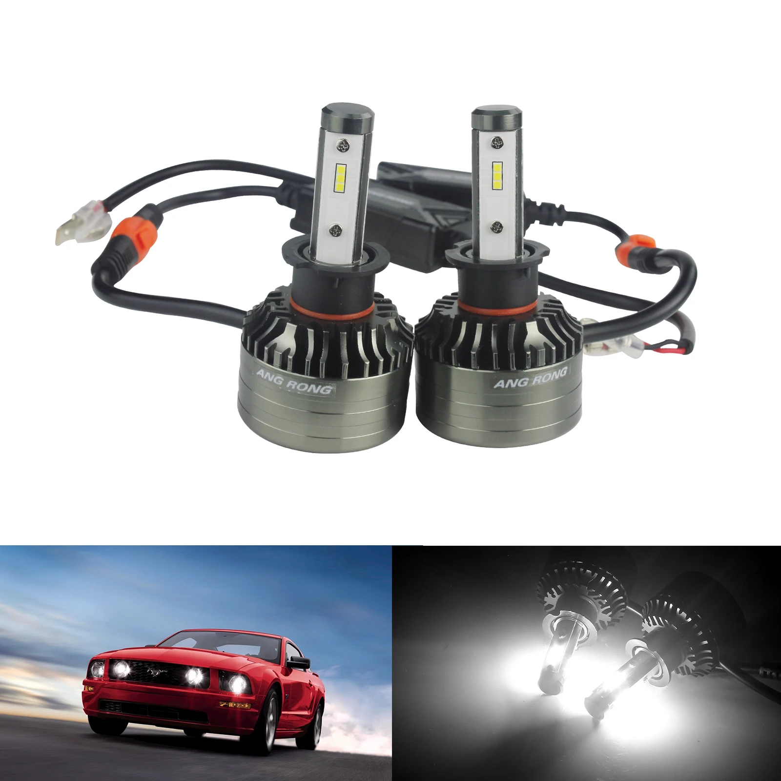 ANGRONG Kit H3 72W 9 светодиодный 9000LM светильник для преобразования головы