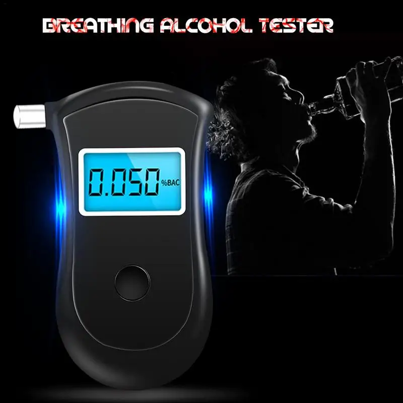 

1PC Police Digital Breath Alcohol Tester Breathalyzer with LCD Dispaly with 5 Mouthpieces YSK001 Hot Selling Drop Shipping