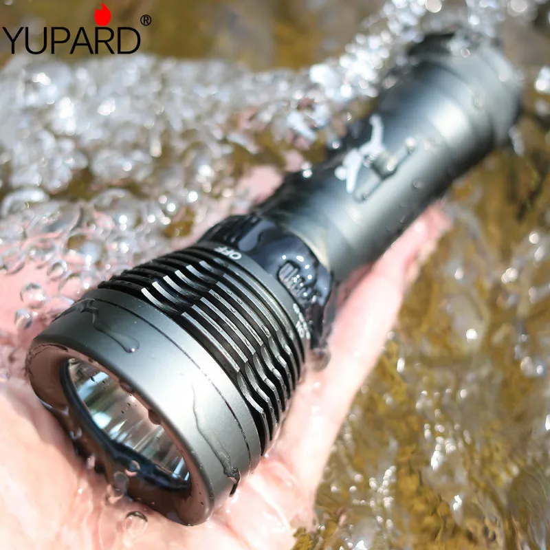 

YUPARD diving diver Underwater XM-L2 T6 LED Flashlight Torch Waterproof Light Lamp+2* 4000mAh 26650 rechargeable Battery+charger