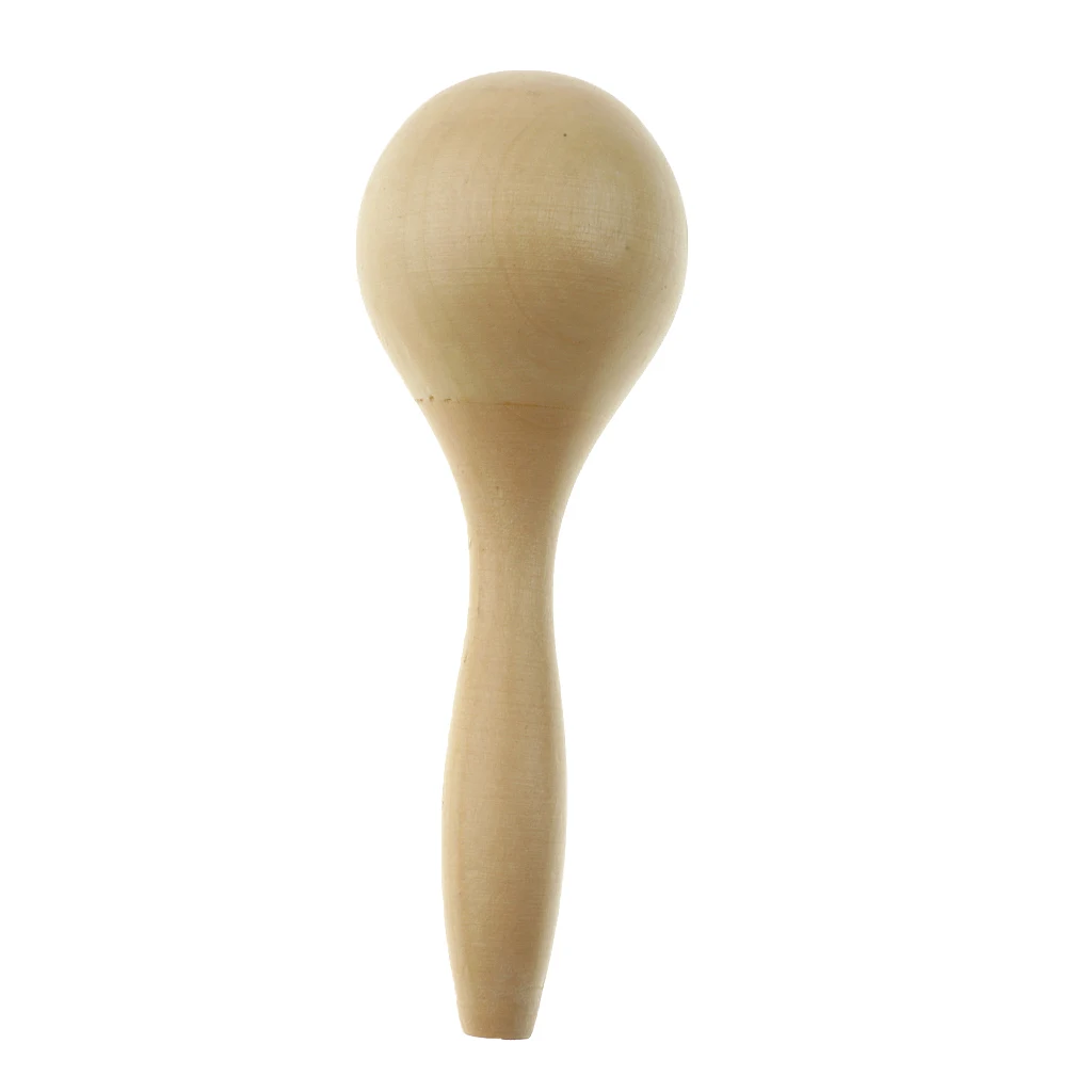 1 шт. деревянный песочный молоток maraca шейкер музыкальная игрушка Неокрашенный музыкальный инструмент для малышей ручной ударный инструмент, подарочный