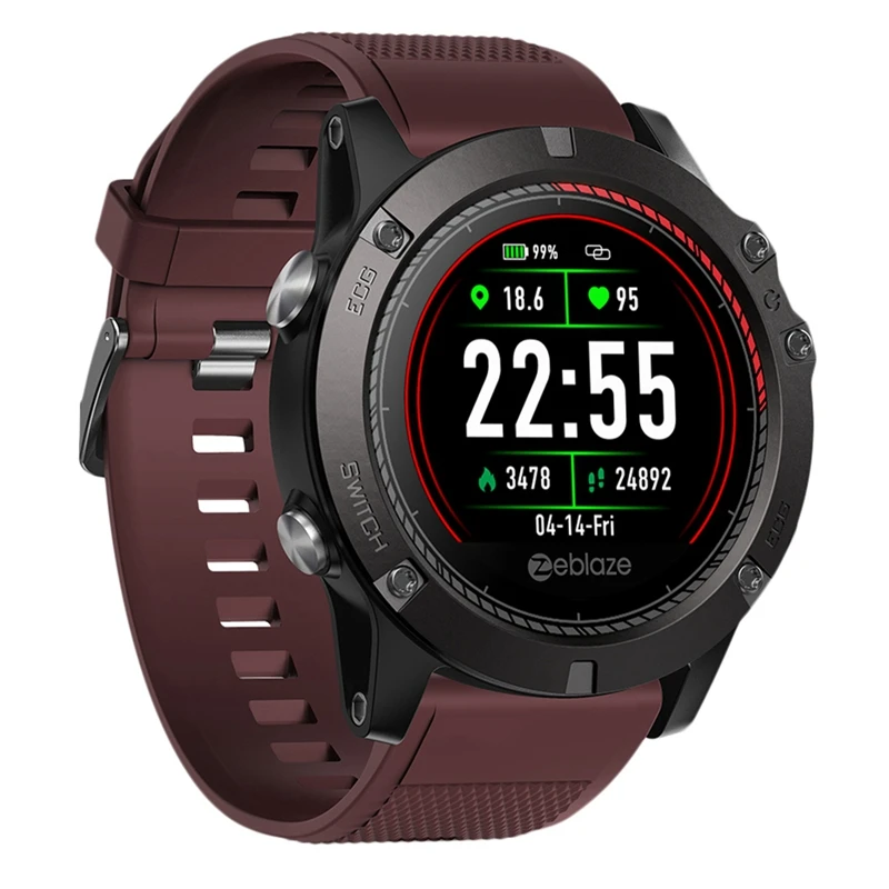 

Hot AMS-Zeblaze Vibe 3 Ecg Smart Watch Heart Rate Monitor Wristband Sport Bracelet 1.22 Inch