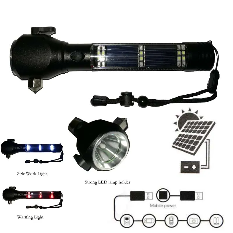 

Multifunctional Solar Energy Escape Rescue Tactics Charging Emergency USB Charging Ball Function Flashlight