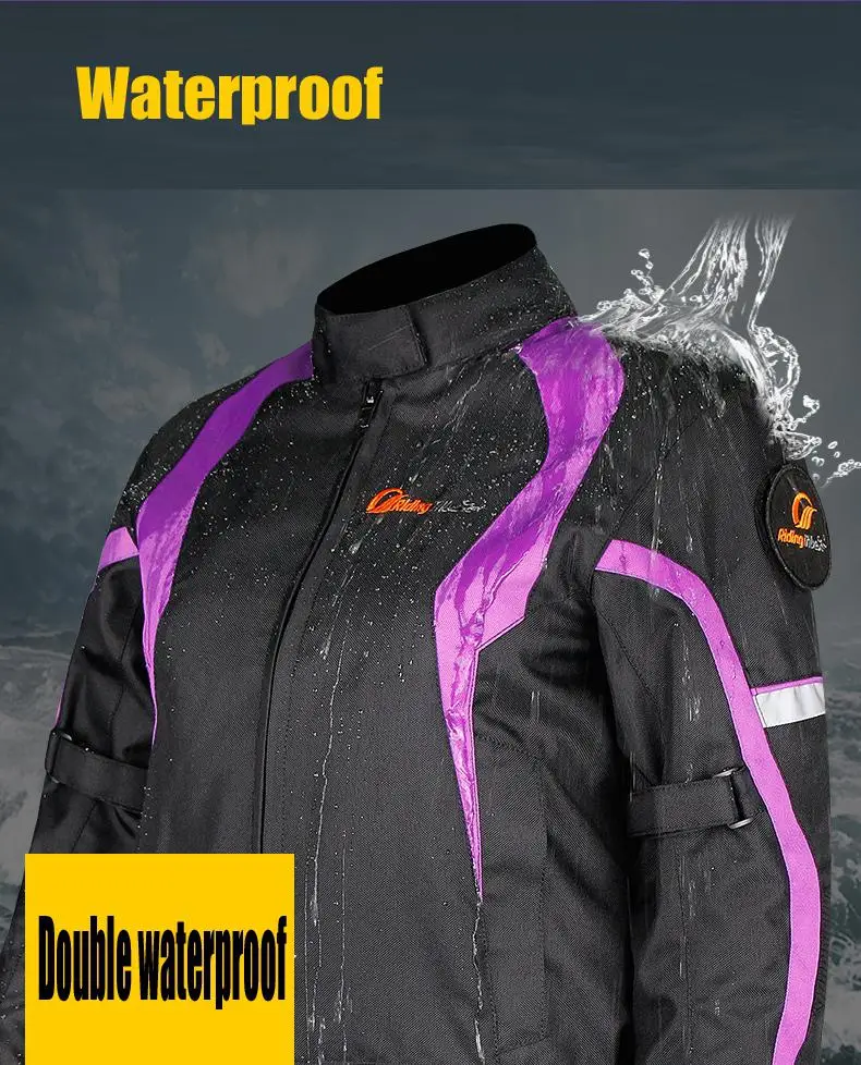Женская мотоциклетная куртка и брюки костюм водонепроницаемый теплый зимний туристический мотоцикл защитное снаряжение гоночная одежда Moto chaqueta r20