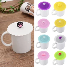 Фрукты, клубника, кофейная кружка, стеклянная крышка для чашки, силиконовая крышка, мягкая крышка, 1 шт., новая крышка для чашки, присоска, Модный милый бант