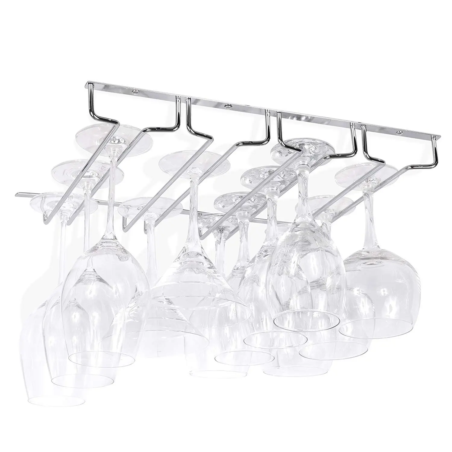 Under Stemware Wine Glass Holder Storage Rack 13.5 Inch Deep